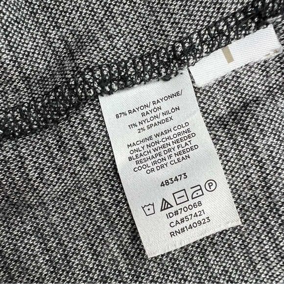 Lou & Grey Houndstooth Jersey Knit Dress Women's Small Long Sleeve Pencil Shift - Picture 5 of 8